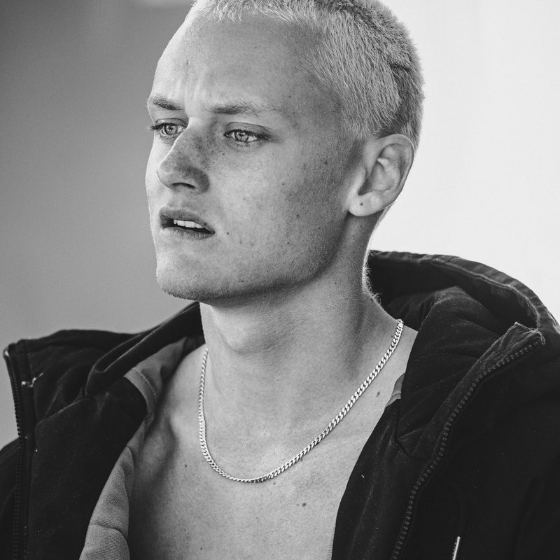Black and white portrait of Kai